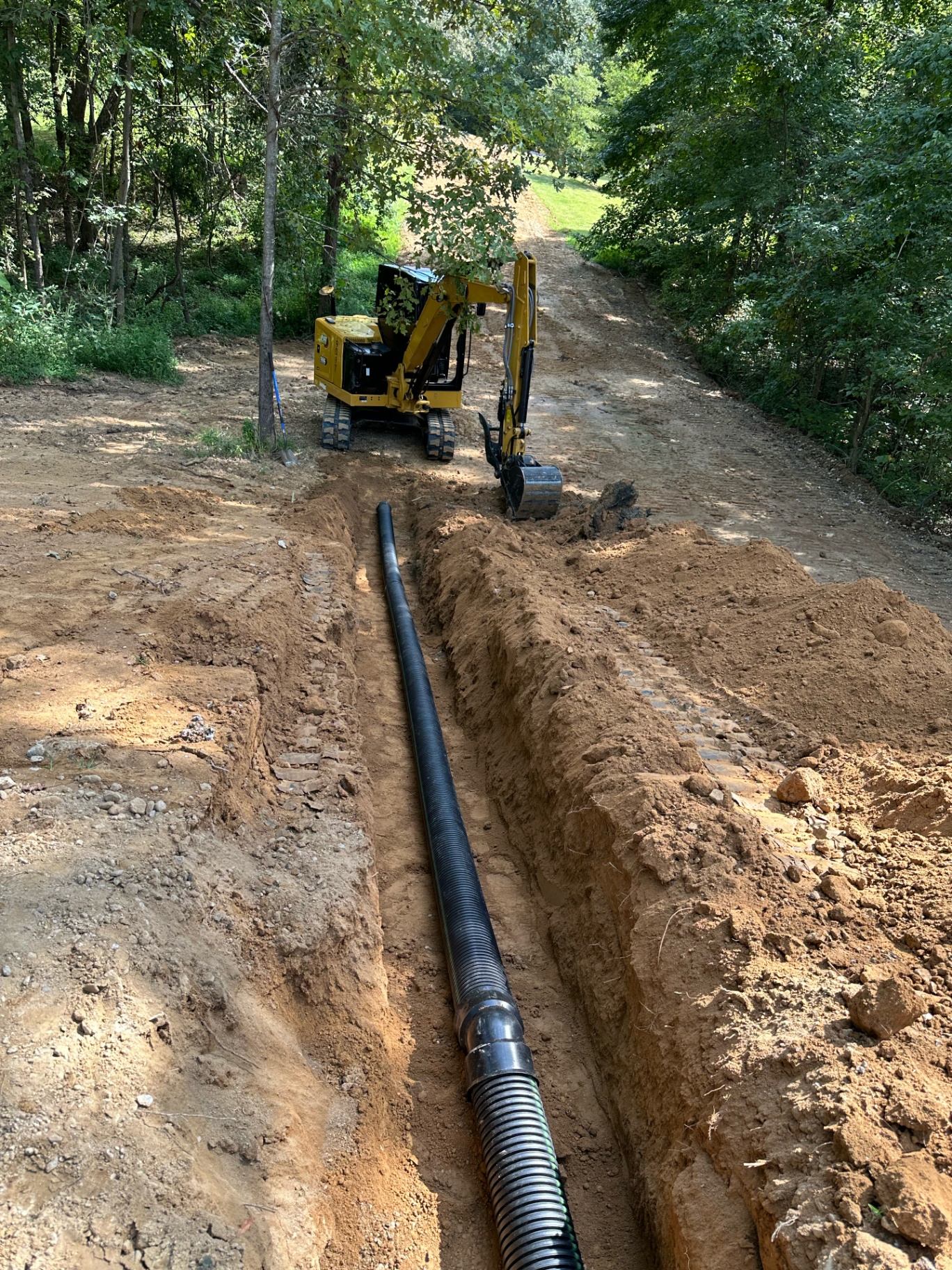 Utility line installation for land development